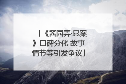 《酱园弄·悬案》口碑分化 故事情节等引发争议