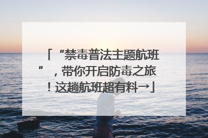 “禁毒普法主题航班”，带你开启防毒之旅！这趟航班超有料→