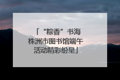“粽香”书海 株洲市图书馆端午活动精彩纷呈