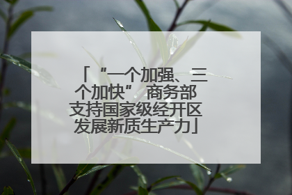 “一个加强、三个加快” 商务部支持国家级经开区发展新质生产力
