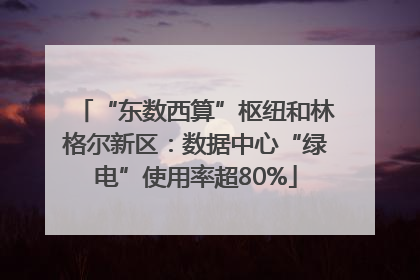 “东数西算”枢纽和林格尔新区：数据中心“绿电”使用率超80%