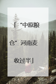 “中原粮仓”河南麦收过半