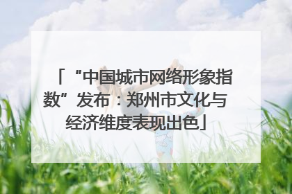 “中国城市网络形象指数”发布：郑州市文化与经济维度表现出色