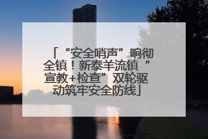 “安全哨声”响彻全镇！新泰羊流镇“宣教+检查”双轮驱动筑牢安全防线