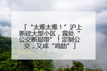 “太难太难！”沪上新建大型小区，竟处“公交断层带”！定制公交，又成“鸡肋”