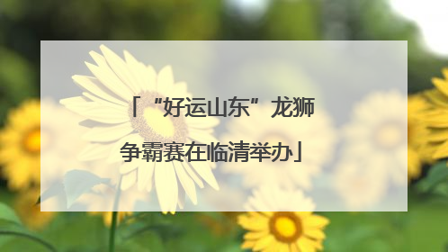 “好运山东”龙狮争霸赛在临清举办