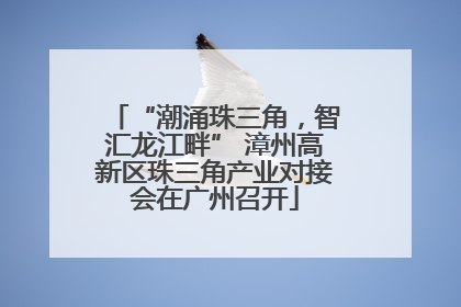 “潮涌珠三角，智汇龙江畔” 漳州高新区珠三角产业对接会在广州召开
