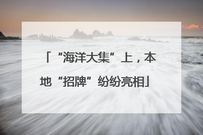 “海洋大集”上，本地“招牌”纷纷亮相