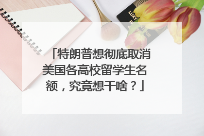 特朗普想彻底取消美国各高校留学生名额，究竟想干啥？