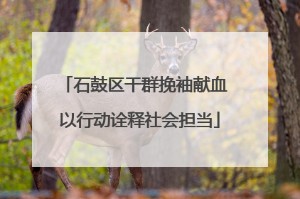 石鼓区干群挽袖献血 以行动诠释社会担当