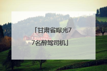甘肃省曝光77名醉驾司机