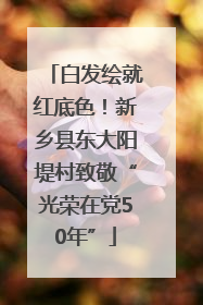 白发绘就红底色！新乡县东大阳堤村致敬“光荣在党50年”