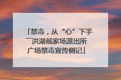 禁毒，从“心”下手――洪湖戴家场派出所广场禁毒宣传侧记