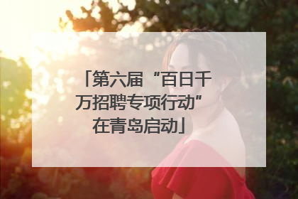 第六届“百日千万招聘专项行动”在青岛启动
