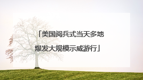 美国阅兵式当天多地爆发大规模示威游行