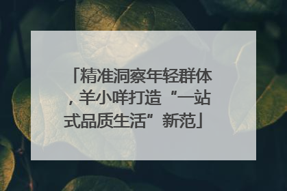 精准洞察年轻群体，羊小咩打造“一站式品质生活”新范