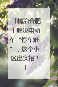精治合肥丨解决电动车“停车难”，这个小区出实招！