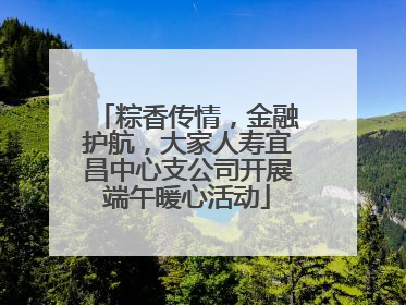 粽香传情，金融护航，大家人寿宜昌中心支公司开展端午暖心活动