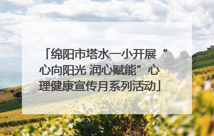 绵阳市塔水一小开展“心向阳光 润心赋能”心理健康宣传月系列活动