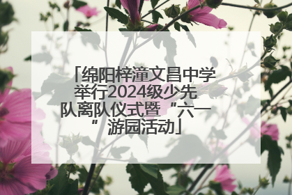 绵阳梓潼文昌中学举行2024级少先队离队仪式暨“六一”游园活动