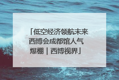 低空经济领航未来 西博会成都馆人气爆棚｜西博视界