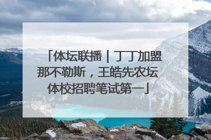 体坛联播｜丁丁加盟那不勒斯，王皓先农坛体校招聘笔试第一