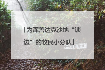 为浑善达克沙地“锁边”的牧民小分队