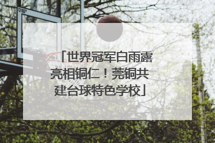 世界冠军白雨露亮相铜仁！莞铜共建台球特色学校