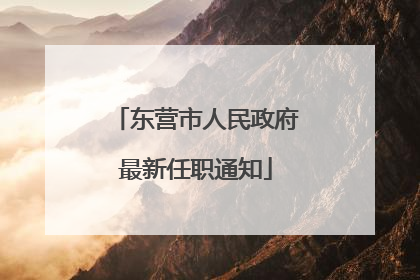 东营市人民政府最新任职通知