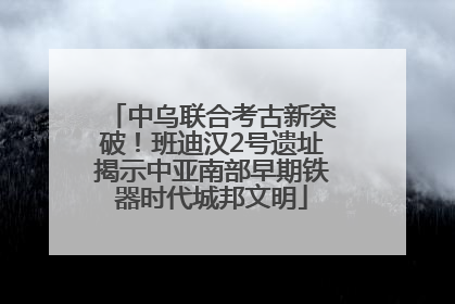 中乌联合考古新突破！班迪汉2号遗址揭示中亚南部早期铁器时代城邦文明