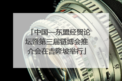 中国—东盟经贸论坛暨第三届链博会推介会在吉隆坡举行