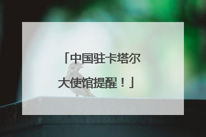 中国驻卡塔尔大使馆提醒！