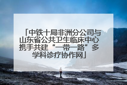 中铁十局非洲分公司与山东省公共卫生临床中心携手共建“一带一路”多学科诊疗协作网