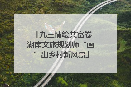 九三情绘共富卷 湖南文旅规划师“画”出乡村新风景