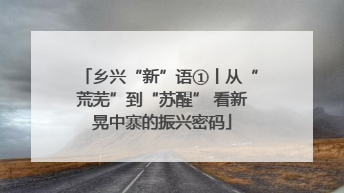 乡兴“新”语①丨从“荒芜”到“苏醒” 看新晃中寨的振兴密码
