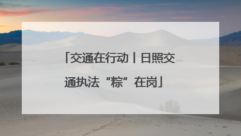 交通在行动丨日照交通执法“粽”在岗