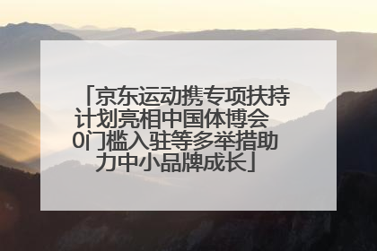 京东运动携专项扶持计划亮相中国体博会 0门槛入驻等多举措助力中小品牌成长