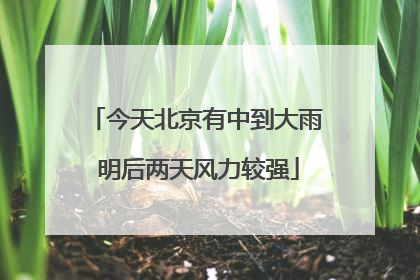 今天北京有中到大雨 明后两天风力较强