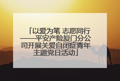 以爱为笔 志愿同行——平安产险厦门分公司开展关爱自闭症青年主题党日活动