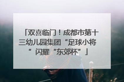 双喜临门！成都市第十三幼儿园集团“足球小将”闪耀“东郊杯”