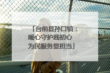 台前县孙口镇：暖心守护践初心 为民服务显担当