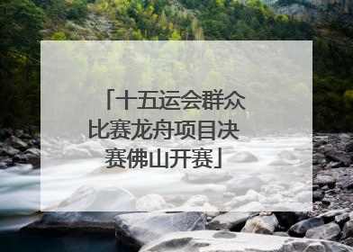 十五运会群众比赛龙舟项目决赛佛山开赛