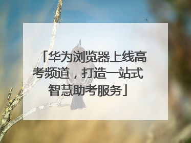 华为浏览器上线高考频道，打造一站式智慧助考服务