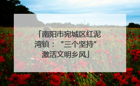 南阳市宛城区红泥湾镇：“三个坚持”激活文明乡风