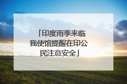 印度雨季来临 我使馆提醒在印公民注意安全