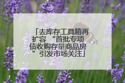 去库存工具箱再扩容 “首批专项债收购存量商品房”引发市场关注