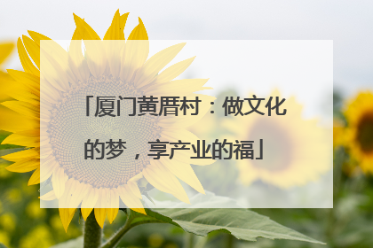 厦门黄厝村：做文化的梦，享产业的福
