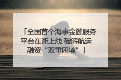 全国首个海事金融服务平台在浙上线 破解航运融资“双重困境”