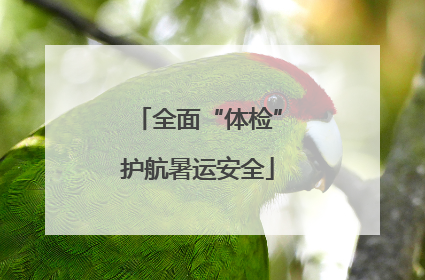 全面“体检”护航暑运安全