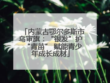 内蒙古鄂尔多斯市乌审旗：“银发”护“青苗” 赋能青少年成长成材
